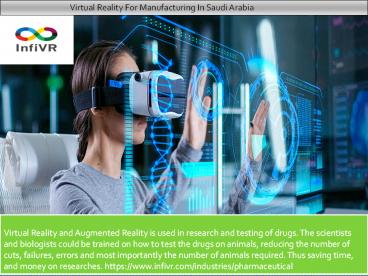 Virtual Reality For Manufacturing In Saudi Arabia