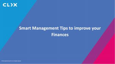 Smart Management Tips to improve your Finances