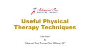 Useful Physical Therapy Techniques