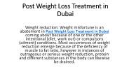 Post Weight Loss Treatment in Dubai