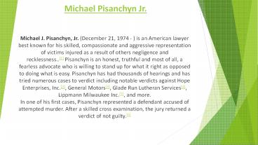 Michael Pisanchyn Jr. - EverybodyWiki Bios & Wiki