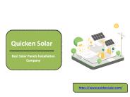 Quicken Solar - Best Solar Panels Installation Company