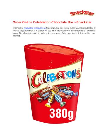 Order Online Celebration Chocolate Box - Snackstar