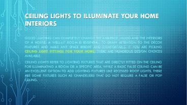 CEILING LIGHTS TO ILLUMINATE YOUR HOME INTERIORS (1)