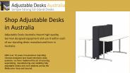 Shop Adjustable Desks in Australia