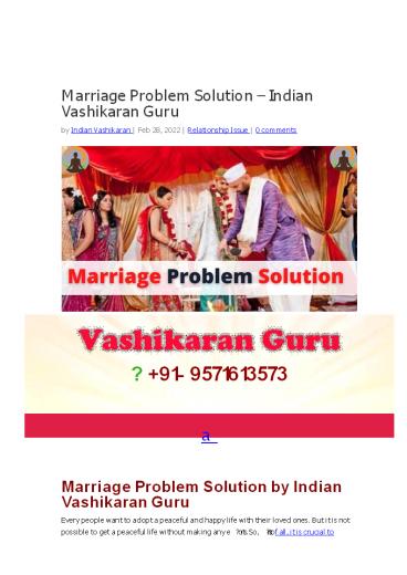 Marriage Problem Solution by Indian Vashikaran Guru