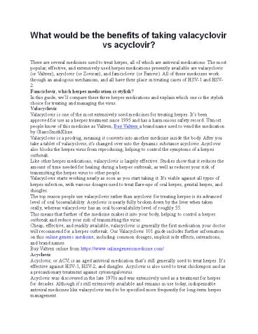 Difference between Generic Valtrex vs. brand-name Valtrex medicine