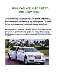 HOW CAN YOU HIRE THE BEST LIMO SERVICES