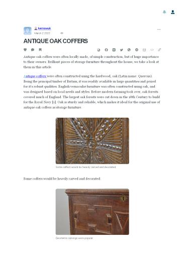 ANTIQUE OAK COFFERS