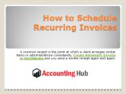 How to Create, Schedule Automatic Invoices in QuickBooks