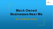 Black Owned Businesses Near Me