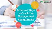 Different Ways to Crack the Management Assignments