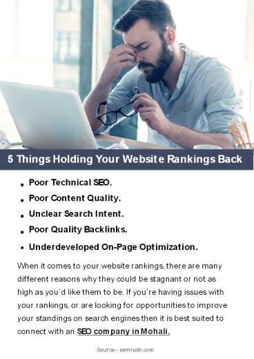5 Things Holding Your Website Rankings Back