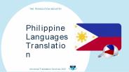 Philippine Languages Translation