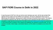 SAP FIORI Course in Delhi