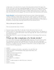 What exactly is a brain stroke?
