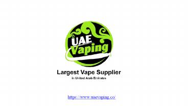 Best Menthol Flavored Vape in UAE | UAE Vaping