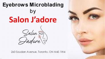 Eyebrow Microblading Toronto