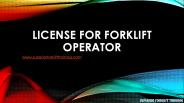license for forklift operator