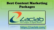 Best Content Marketing Packages