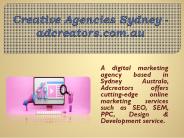 Creative Agencies Sydney - adcreators.com.au