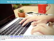 For Online Spanish Classes Choose Strommen