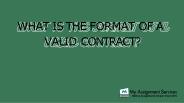 What Is The Format Of A Valid Contract