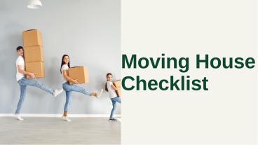 Moving House Checklist