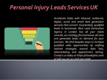 Personal Injury Leads Services UK