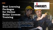 Best Learning Packages for Online Boiler License Training