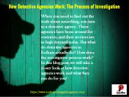 How Detective Agencies Work: The Process of Investigation