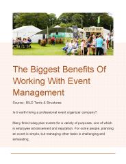 The Biggest Benefits Of Working With Event Management