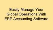 Easily Manage Your Global Operations With ERP Accounting Software