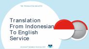 Translation From Indonesian To English Service