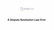 A Dispute Resolution Law Firm