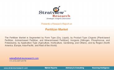 Fertilizer Market Size, Share, Trend, Forecast, & Industry Analysis – 2021-2026