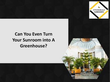 Can You Even Turn Your Sunroom into A Greenhouse?