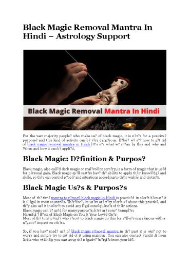 Black Magic Removal Mantra In Hindi - Astrology Support