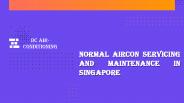 Normal Aircon Servicing In Singapore