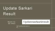 Update Sarkari Result PPT on Sarkari Job Results