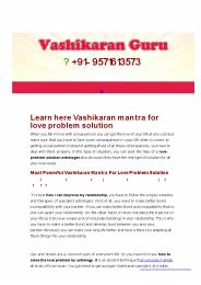 Learn here Vashikaran mantra for love problem solution