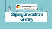 Shipping Services from Germany