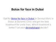 Botox For Face in Dubai