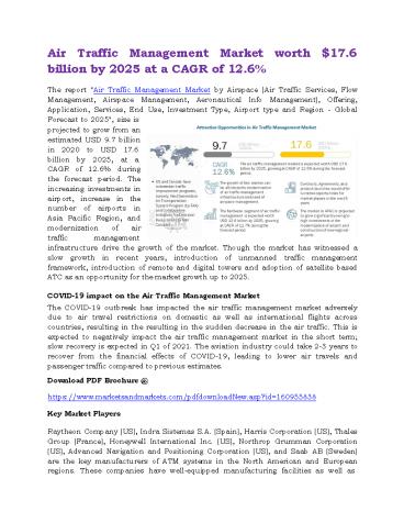 Air Traffic Management Market worth $17.6 billion by 2025 at a CAGR of 12.6%