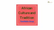 African Culture and Tradition (1)