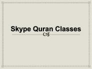 Skype Quran Classes