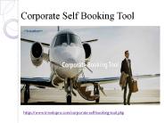 Corporate Self Booking Tool