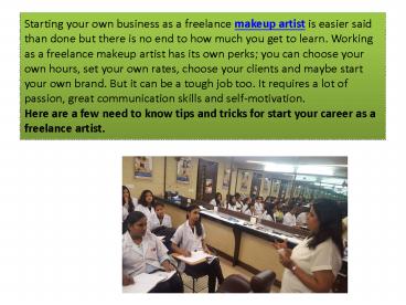 Start Your Career as a Freelance Makeup Artist