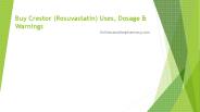 Crestor (Rosuvastatin) - Price, Uses, and Side Effects