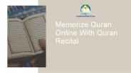 Memorize Quran Online With Quran Recital